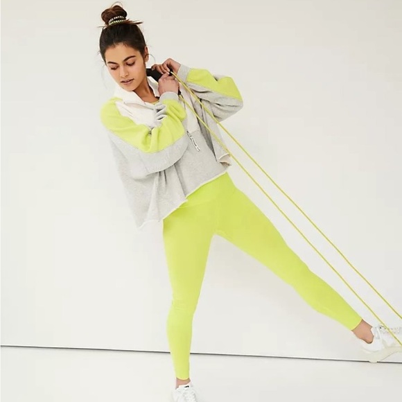 FREE PEOPLE Good Karma High-Rise 7/8 Length Leggings In...